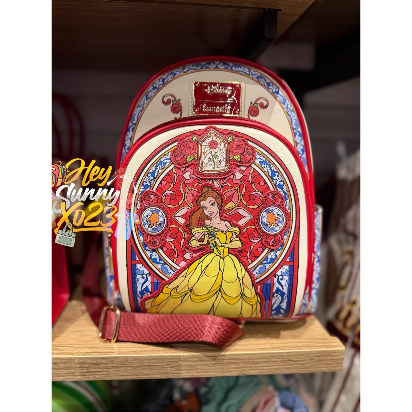 Loungefly Disney Beauty & The Beast Belle Stained Glass Portrait Mini Backpack